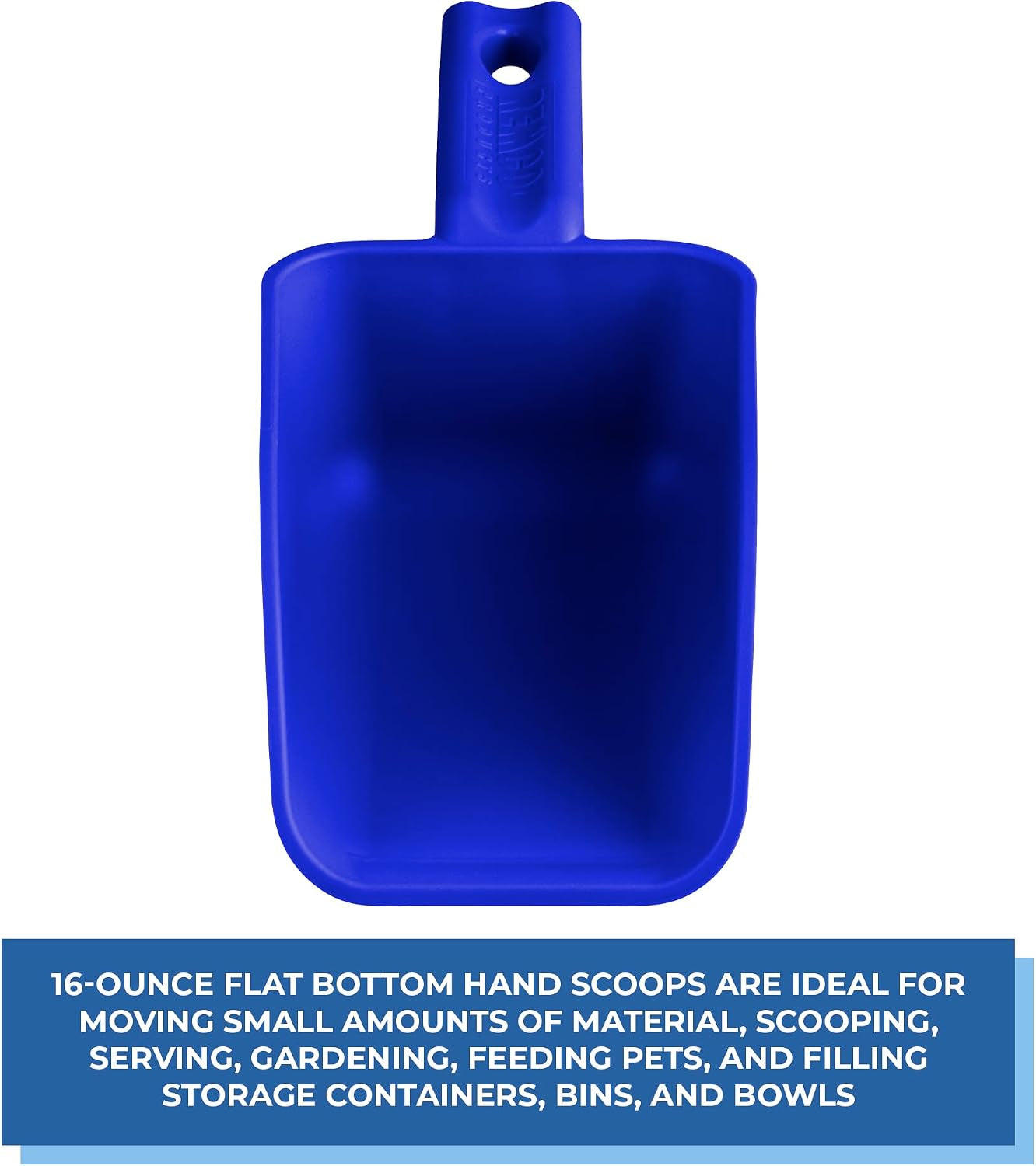 Vikan  63003 Color-Coded Plastic Hand Scoop - Bpa-Free Food-Safe Kitchen Utensils, Restaurant and Food Service Supplies, 16 Oz, Blue